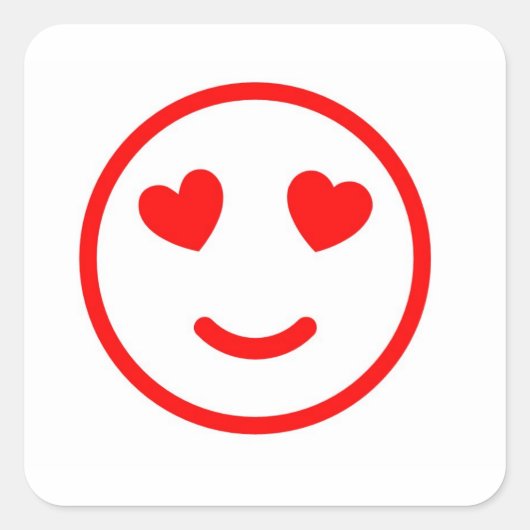 in love vierkante sticker (Voorkant)