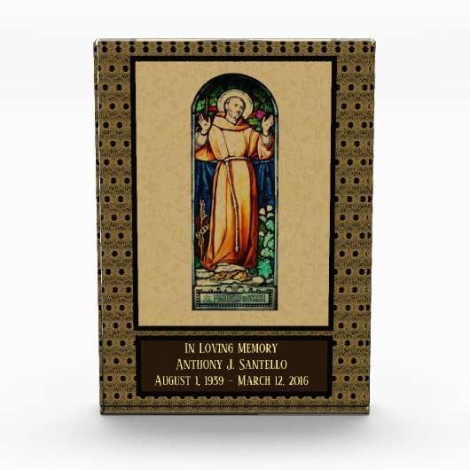 In Loving Herembrance St. Francis Assisi Keepslag Fotoblokken (Voorkant)