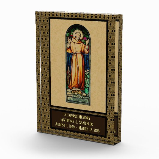 In Loving Herembrance St. Francis Assisi Keepslag Fotoblokken (Rechts)