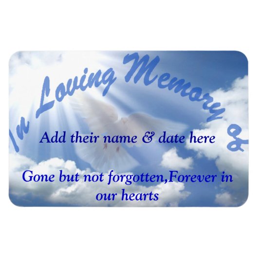 In Loving Memorie van..Premium Flexi Magnet Magneet (Horizontaal)