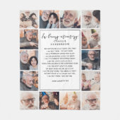 In Loving Memory 14-Fotonaam & Aangepaste offerte Fleece Deken (Voorkant)