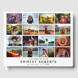 In Loving Memory 16 x Photo Collage Memorial Gastenboek