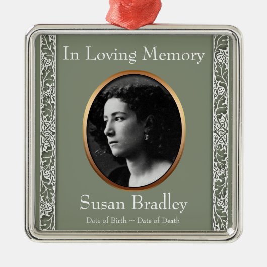 In Loving Memory 1 Custom Photo Memorial Ornament (Voorkant)
