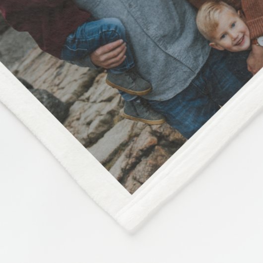 In Loving Memory 24 Photo Collage Cross met Wings Fleece Deken (Hoek)