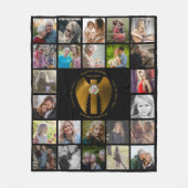In Loving Memory 24 Photo Collage Cross met Wings Fleece Deken (Voorkant)