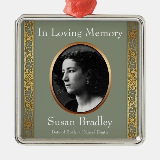 In Loving Memory 2 Custom Photo Memorial Ornament (Voorkant)