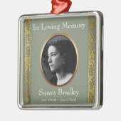In Loving Memory 2 Custom Photo Memorial Ornament (Links)
