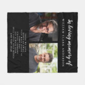 In Loving Memory 2 foto gedicht tribute deken (Voorkant (Horizontaal))