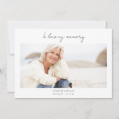 In Loving Memory 2 Foto Sympathie Bedankkaart (Voorkant)