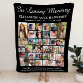 In Loving Memory 30 Photo Collage Memorial Fleece Deken