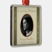 In Loving Memory 3 Custom Photo Memorial Ornament (Rechts)