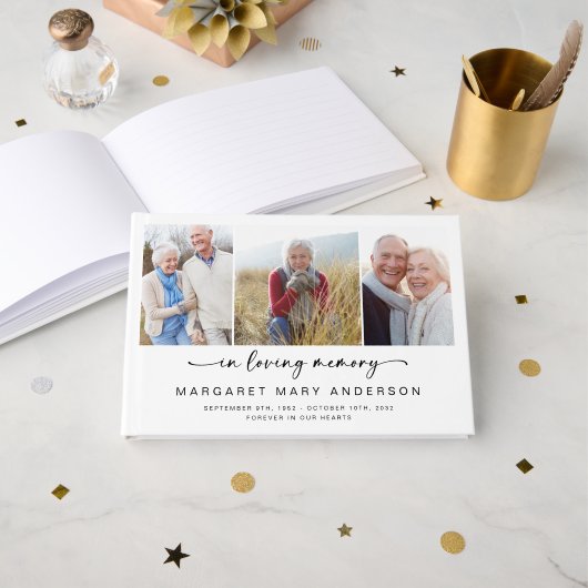 In Loving Memory 3 Fotobegrafenis Gastenboek (Voorkant open)