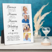 In Loving Memory 4 Photo Heaven Wedding Memorial Fotoplaat (Zijkant)