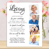 In Loving Memory 4 Photo Heaven Wedding Memorial Poster
