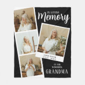 In Loving Memory 4 Photo Snaps Fleece Blanket (Voorkant)