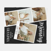 In Loving Memory 4 Photo Snaps Fleece Blanket (Voorkant (Horizontaal))