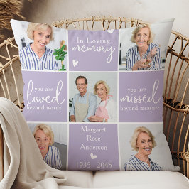 In Loving Memory 5 Fotocollage Gedicht Kussen