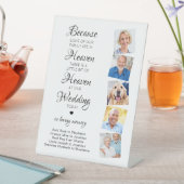 In Loving Memory 5 Photo Heaven Wedding Memorial Reclamebord Met Voetstuk (Insitu)