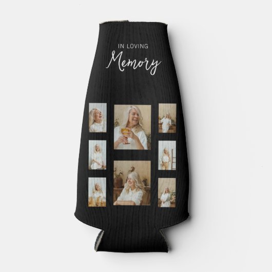 In Loving Memory | 8 Photo Collage Memorial Flesjeskoeler (Voorkant)