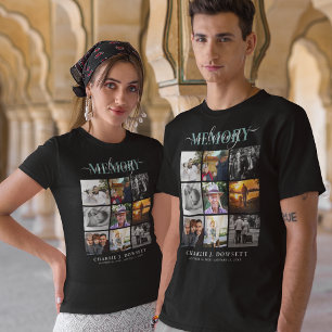 In Loving Memory 9Photo Collage Memorial Tribution T-shirt