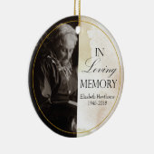 "In loving memory" aangepast Foto Memorial Keramisch Ornament (Rechts)