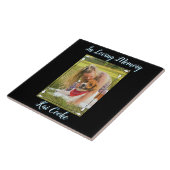 In Loving Memory Aangepaste naam Foto Tegeltje (Zijkant)