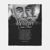 In Loving Memory Aangepaste tekst & foto Memorial Fleece Deken (Voorkant)