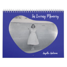In Loving Memory Afgeronde Hartvorm Foto Kalender