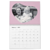In Loving Memory Afgeronde Hartvorm Foto Kalender (Feb 2027)
