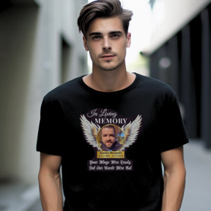 In Loving Memory Angel Wings Foto Memorial T-shirt