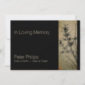 In Loving Memory Bamboo begrafenisaankondiging Kaart (Voorkant)