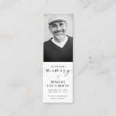 In Loving Memory Begrafenis Bladwijzer Kaart Mini Visitekaartje (Voorkant)