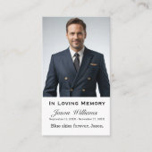In Loving Memory Begrafenis Fotogebed Visitekaartje (Voorkant)