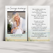 In Loving Memory Begrafenis Fotogebed Visitekaartje