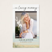 In Loving Memory Begrafenis Fotogebed Visitekaartje (Voorkant)
