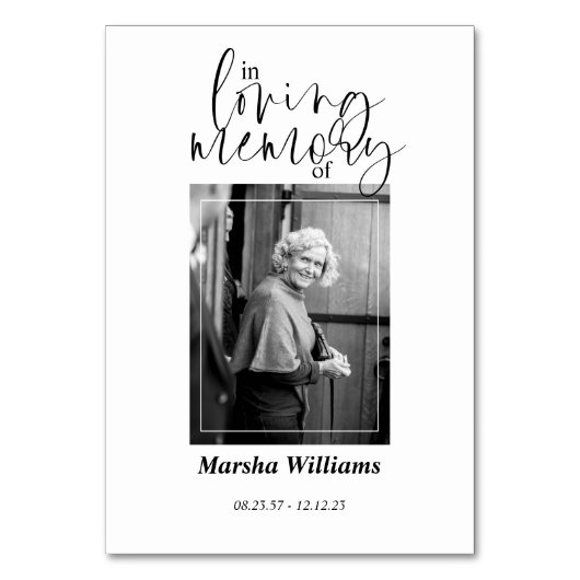 In Loving Memory - Begrafenis/Gedenkteken Kaart (Voorkant)