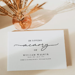 In Loving Memory begrafenis in zwart-wit Gastenboek