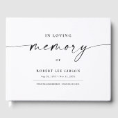 In Loving Memory begrafenis in zwart-wit Gastenboek (Voorkant)