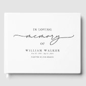 In Loving Memory begrafenis in zwart-wit Gastenboek (Voorkant)