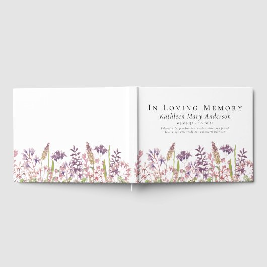 In Loving Memory begrafenis van Wildflower Memoria Gastenboek (Volledig)