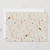 In Loving Memory Begrafenis Wildflower & Butterfly Kaart (Achterkant)