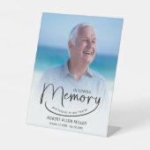 In Loving Memory begrafenismonument Reclamebord Met Voetstuk (Voorkant)