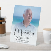 In Loving Memory begrafenismonument Reclamebord Met Voetstuk (Insitu)