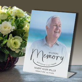 In Loving Memory begrafenismonument Reclamebord Met Voetstuk