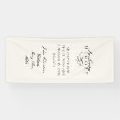 In Loving Memory! Beige Wedding Memorial Spandoek (Horizontaal)