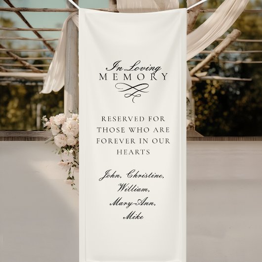 In Loving Memory! Beige Wedding Memorial Spandoek
