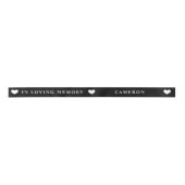 In Loving Memory | Black Ribbon with Name Satijnen Lint (Voorkant)
