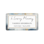 In Loving Memory blauw gouden kaars stickers (Voorkant)