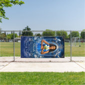 In Loving Memory Blauwe Foto Graf Hemel Dekbed Spandoek (Insitu)