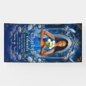 In Loving Memory Blauwe Foto Graf Hemel Dekbed Spandoek (Horizontaal)